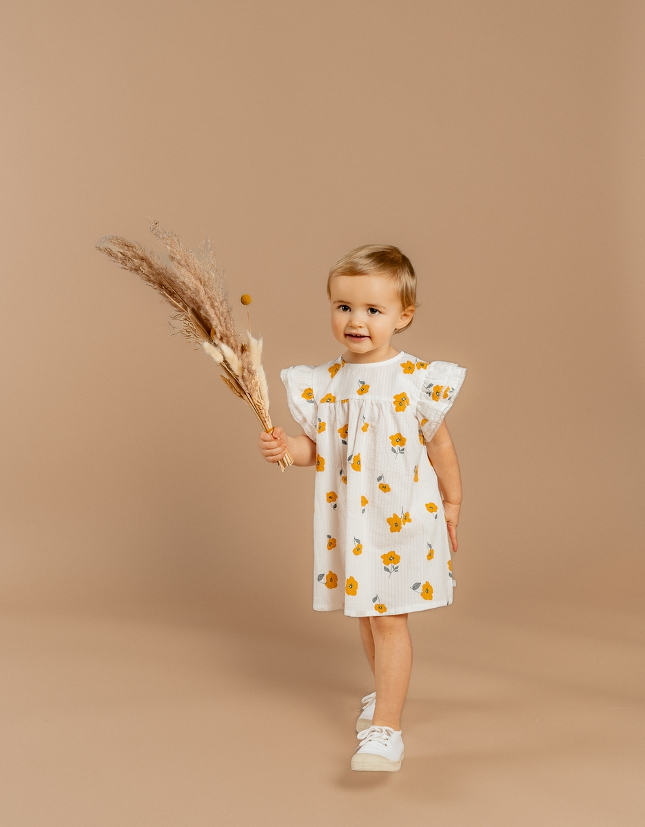 Robe avec bloomer, Crépon de Coton