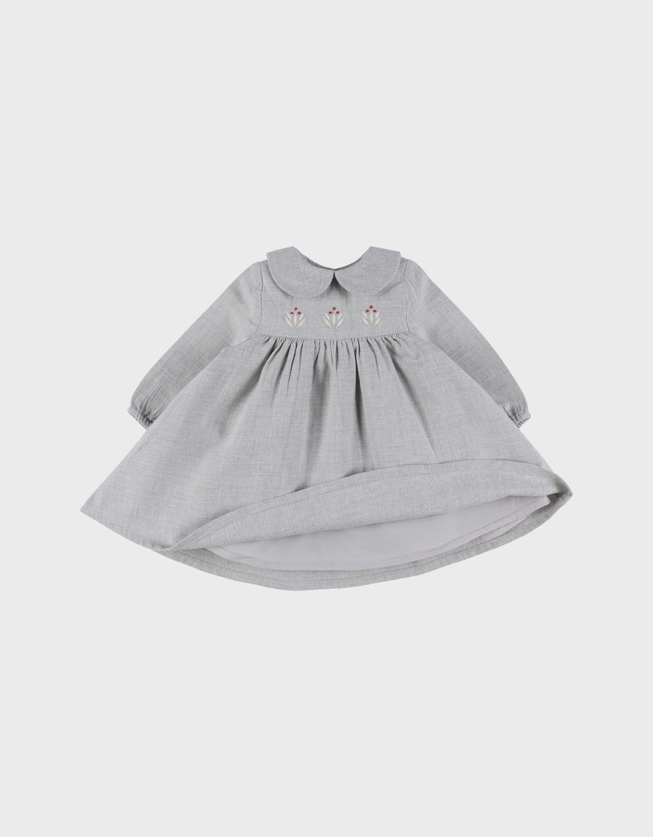 Ensemble robe et legging en coton avec broderie florale