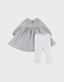 Ensemble robe et legging en coton avec broderie florale