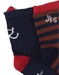 Set met 2 paar sokken, caramel/donkerblauw