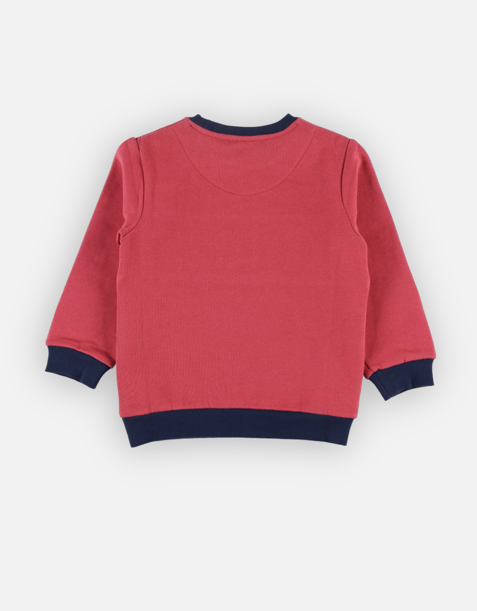 Molton sweatshirt, rood