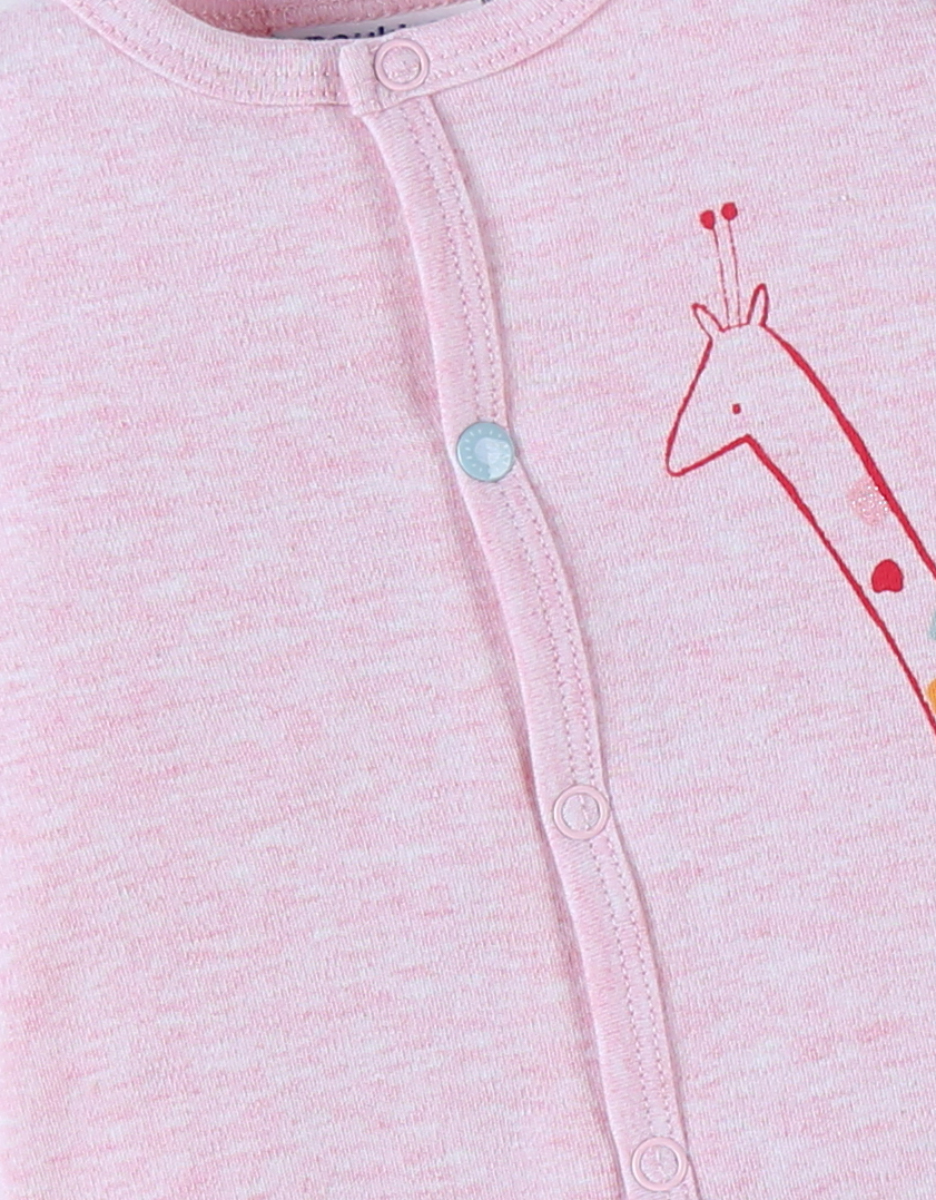 Jersey pyjamapakje met giraf, roos