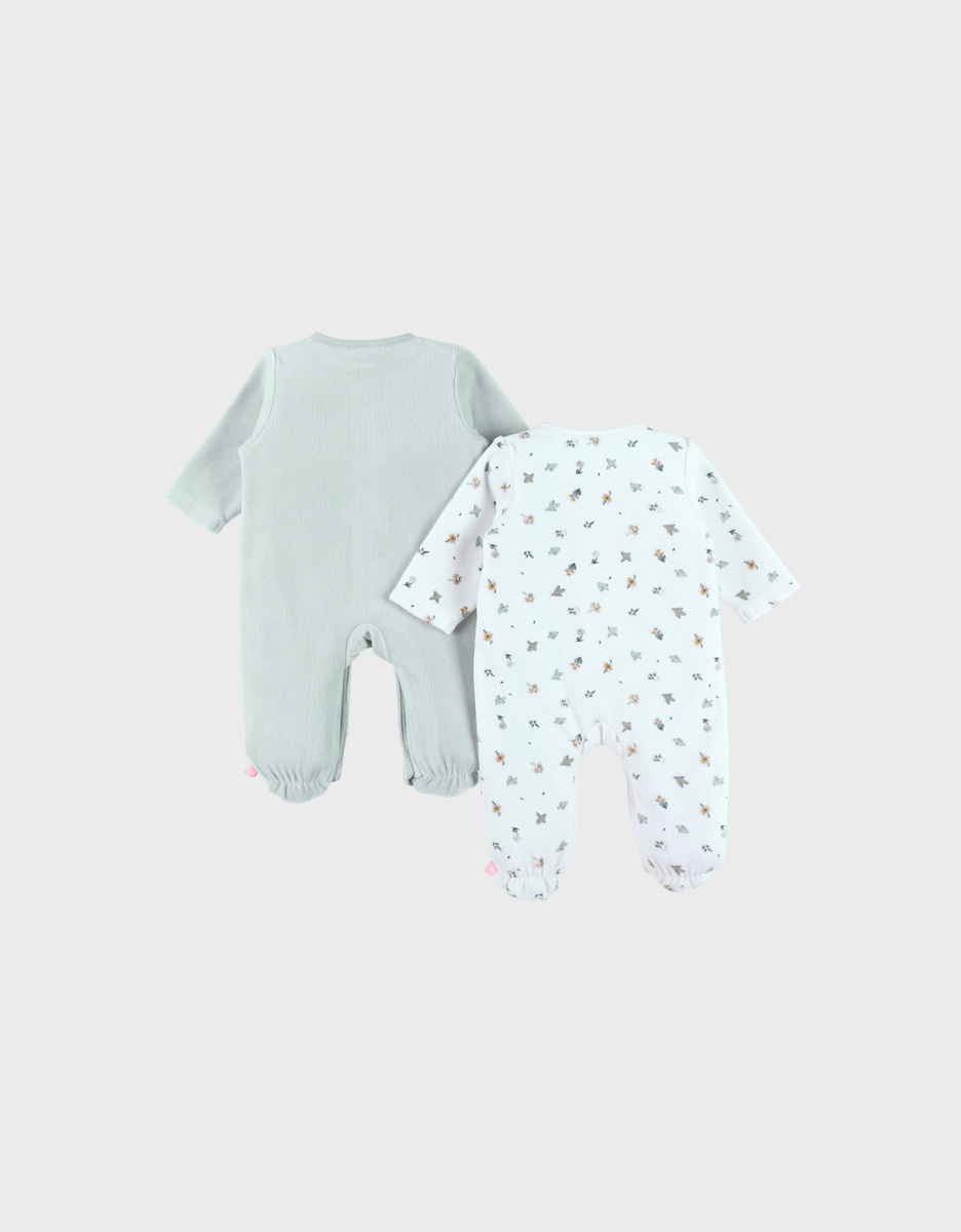Set van 2 baby pyjama’s van velours
