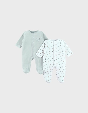 Set van 2 baby pyjama’s van velours
