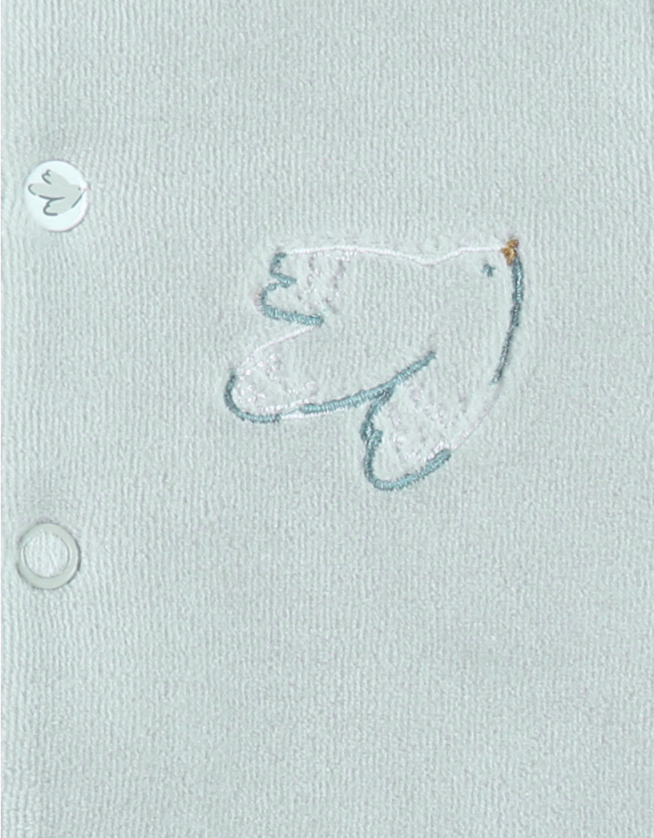 Set of 2 baby pyjamas in velour
