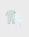 Set of 2 baby pyjamas in velour
