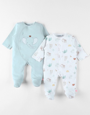 Set de 2 Pyjamas bébé, Jersey