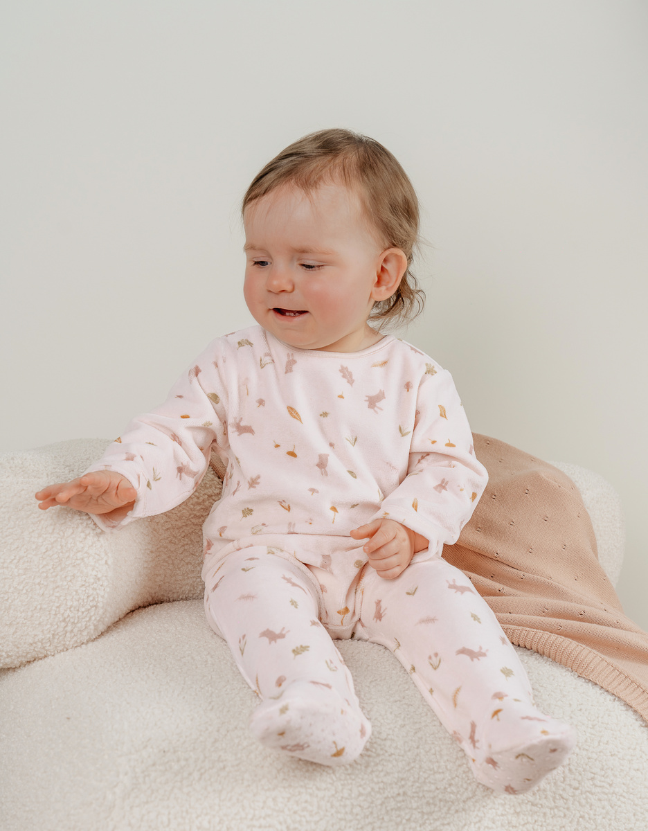 Lot de 2 pyjamas bébé en velours doux