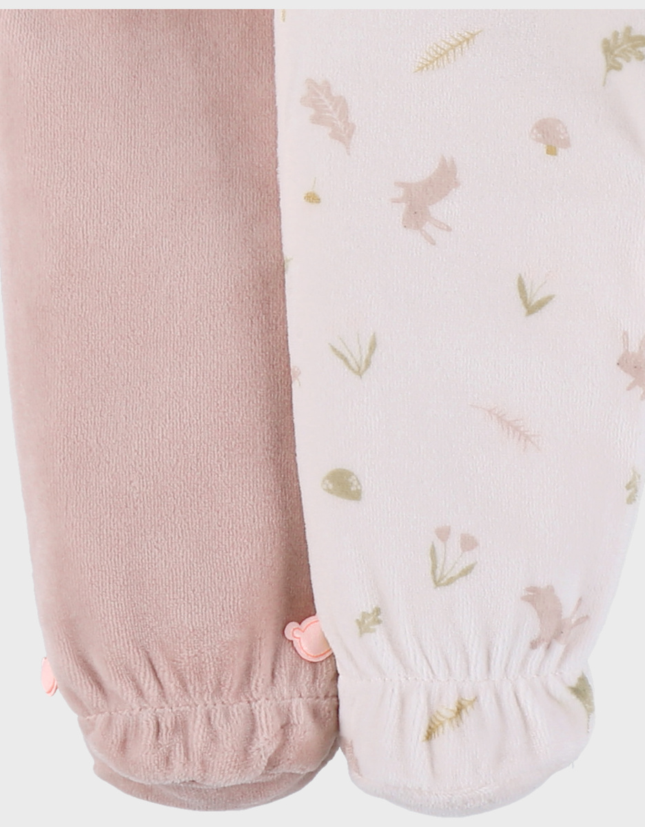 Lot de 2 pyjamas bébé en velours doux