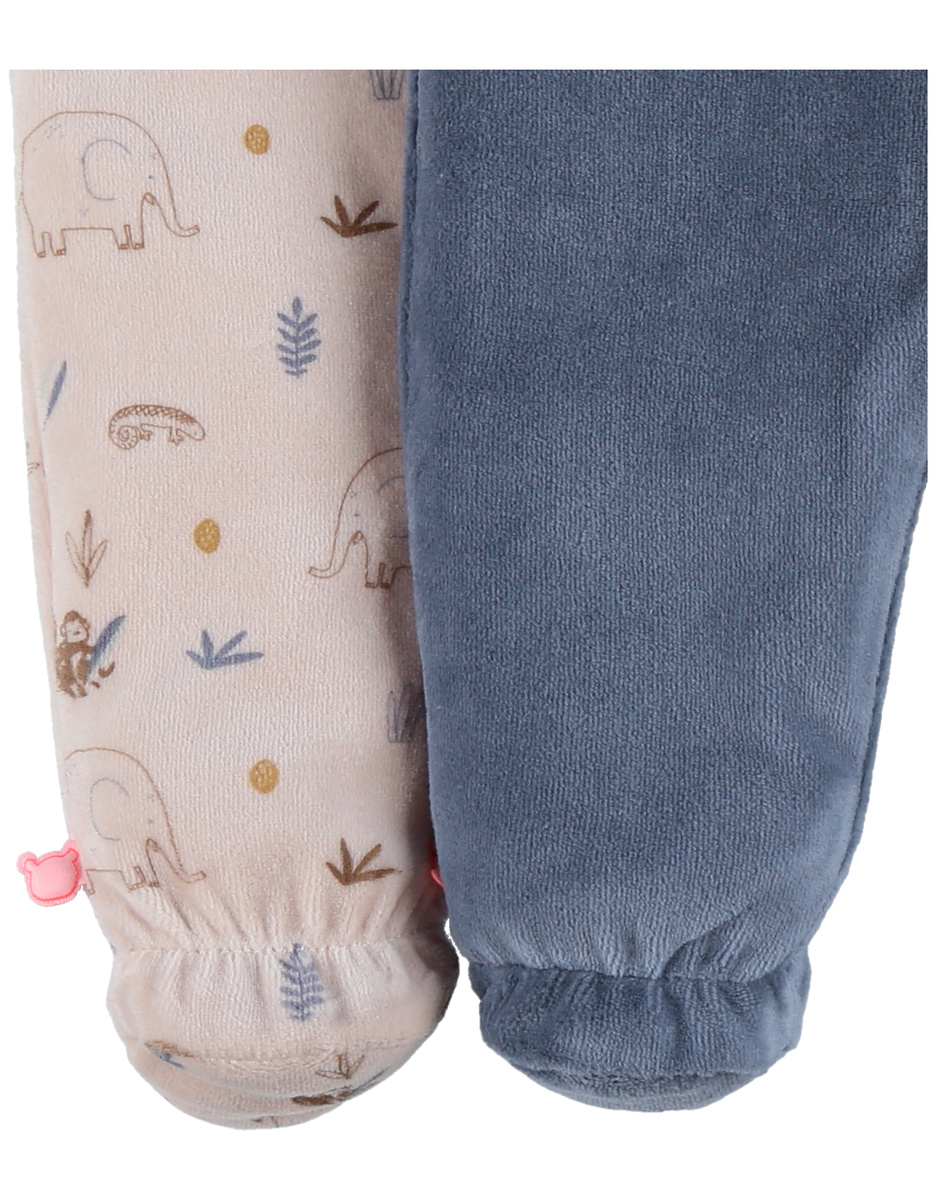 Lot de 2 pyjamas bébé en velours doux