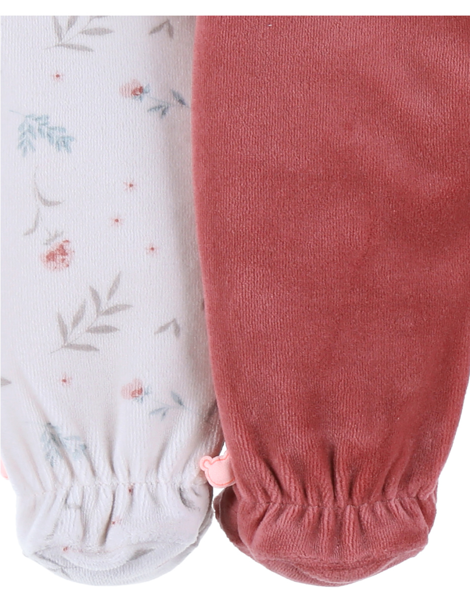 Lot de 2 pyjamas bébé en velours doux