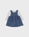 Denim dungarees and white T-shirt set
