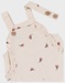 Overall en t-shirt set in jersey met hartjesmotief
