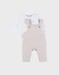 Beige overall en t-shirt set in jersey
