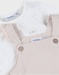 Beige overall en t-shirt set in jersey
