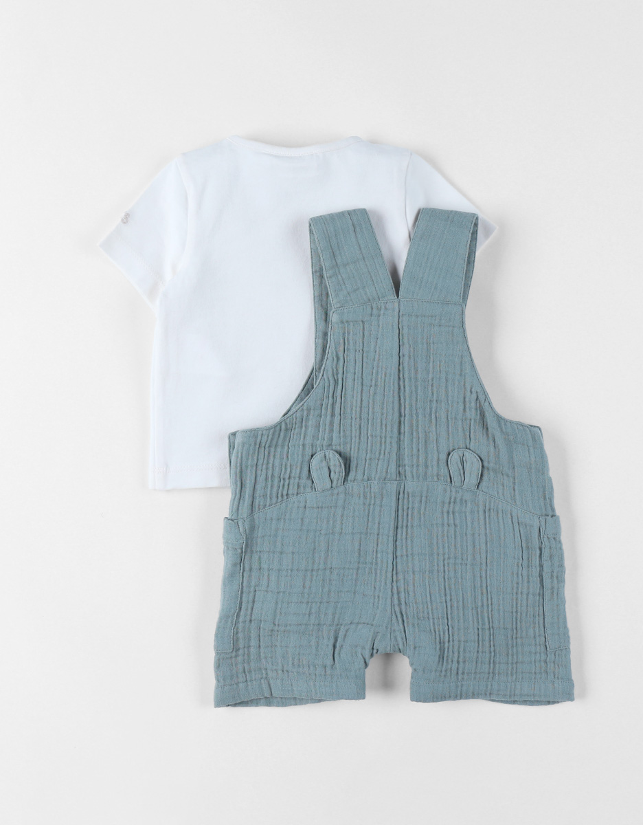 Set Dungarees with T-shirt, Cotton