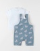 Set Dungarees with T-shirt, French terry