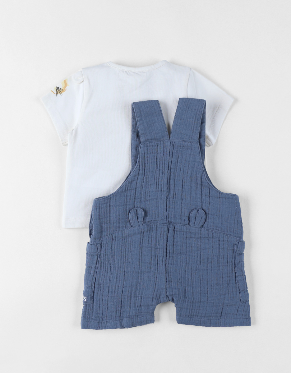 Set Dungarees with T-shirt, Cotton