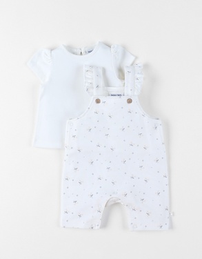 Set Dungarees with T-shirt, Cotton