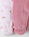Set of 2 1-piece pyjamas, light pink/raspberry