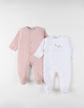 Set of 2 Baby Pyjamas, Jersey