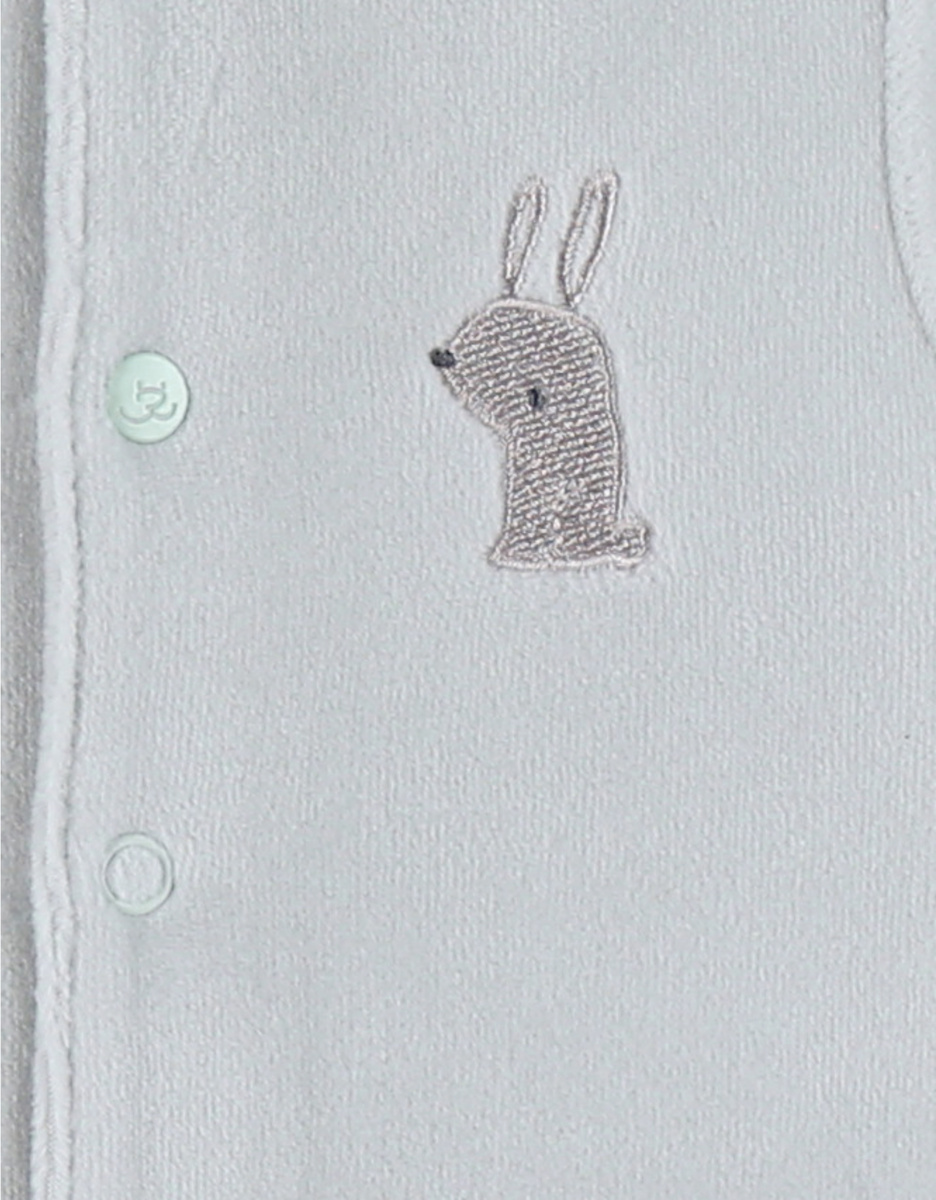 Set of 2 baby pyjamas in velvet
