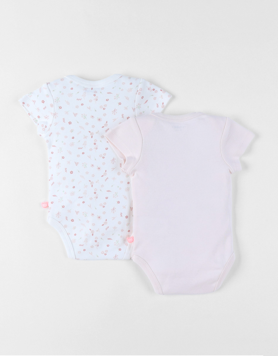 Set of 2 Bodysuits, Cotton