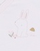 Set of 2 cotton bodysuits bunny print rose poudre
