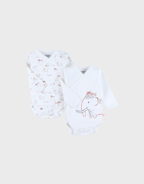 Set of 2 cotton bodysuits
