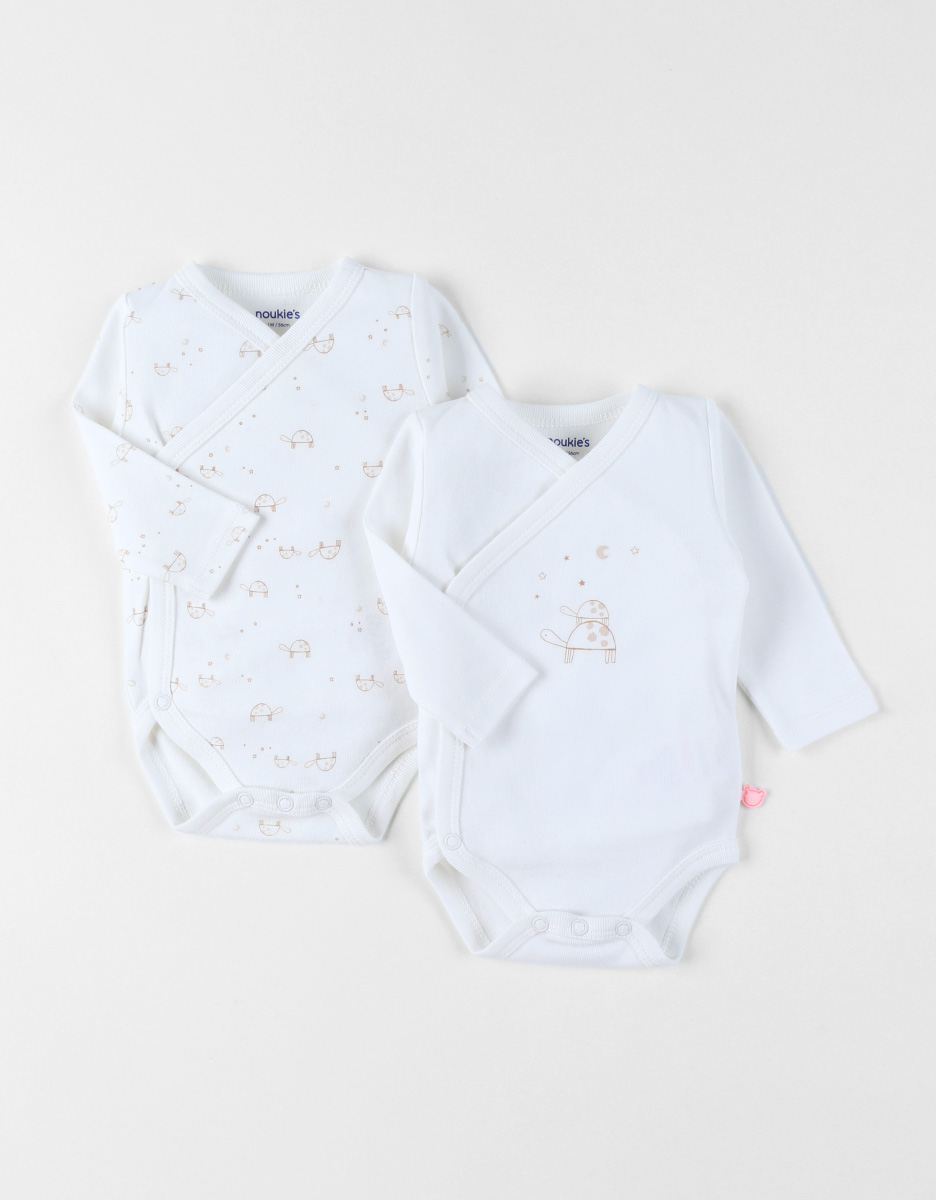 Set of 2 Bodysuits, Cotton