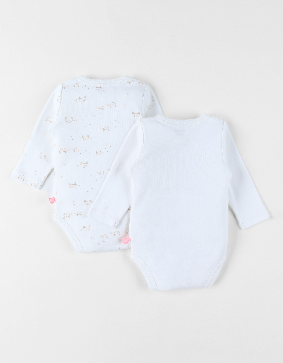 Set of 2 Bodysuits, Cotton