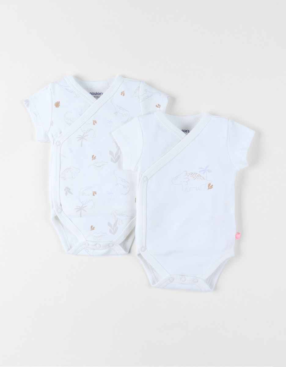 Set of 2 Bodysuits, Cotton