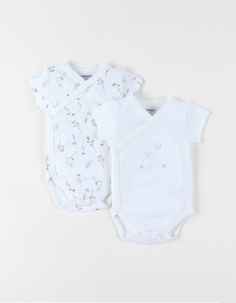 Set of 2 Bodysuits, Cotton