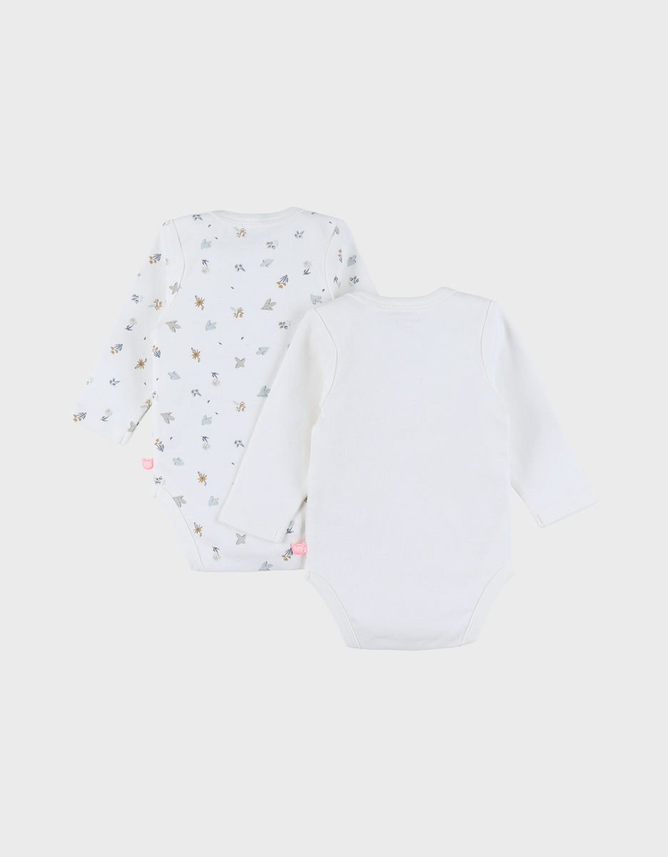 Set of 2 Bodysuits, Cotton