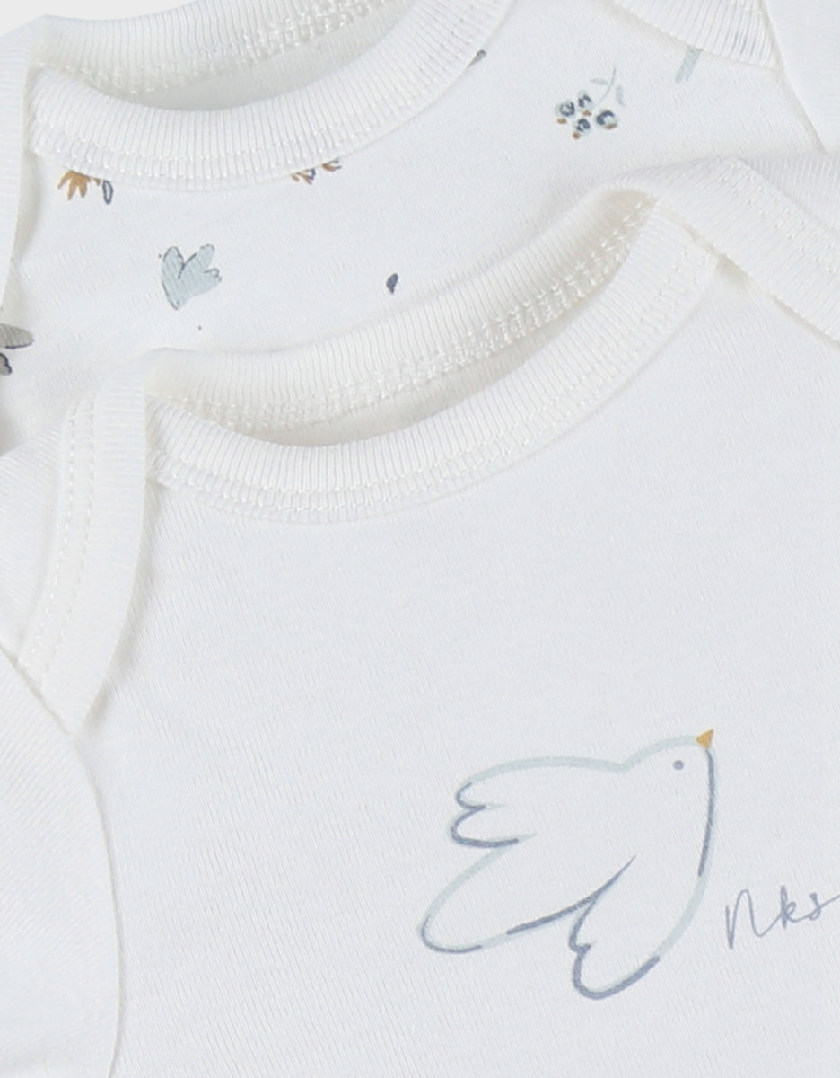 Set of 2 Bodysuits, Cotton