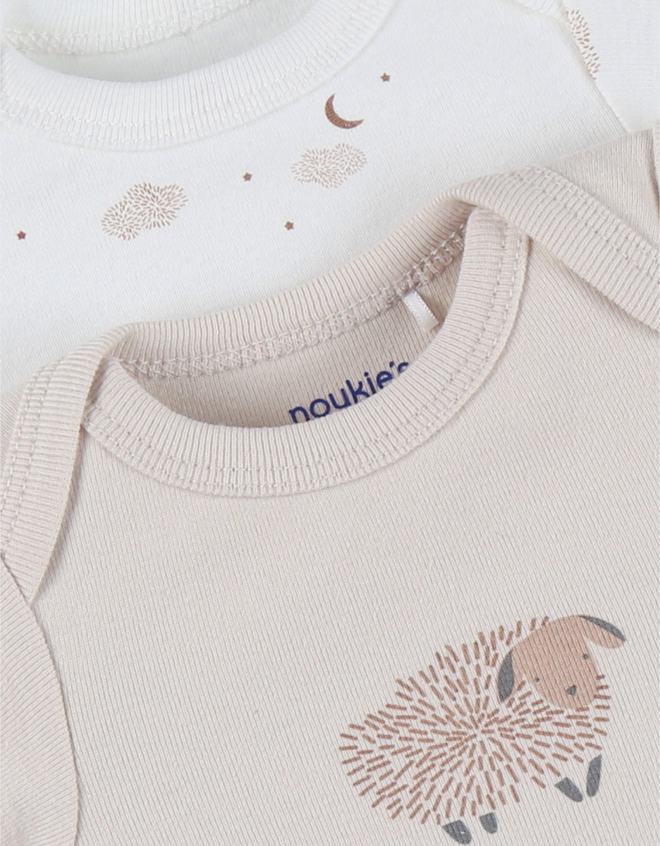 Set of 2 Bodysuits, Cotton