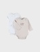 Set of 2 Bodysuits, Cotton