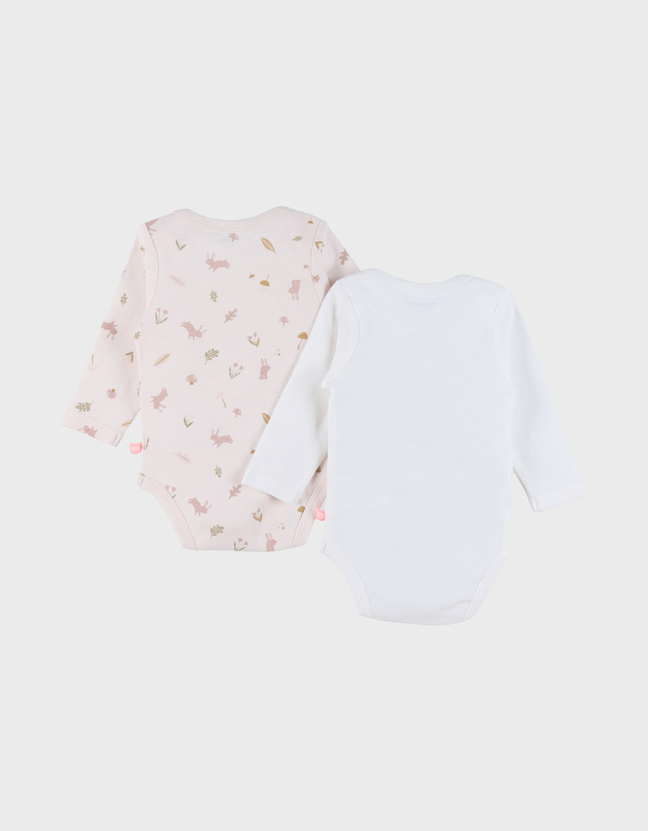 Set of 2 Bodysuits, Cotton