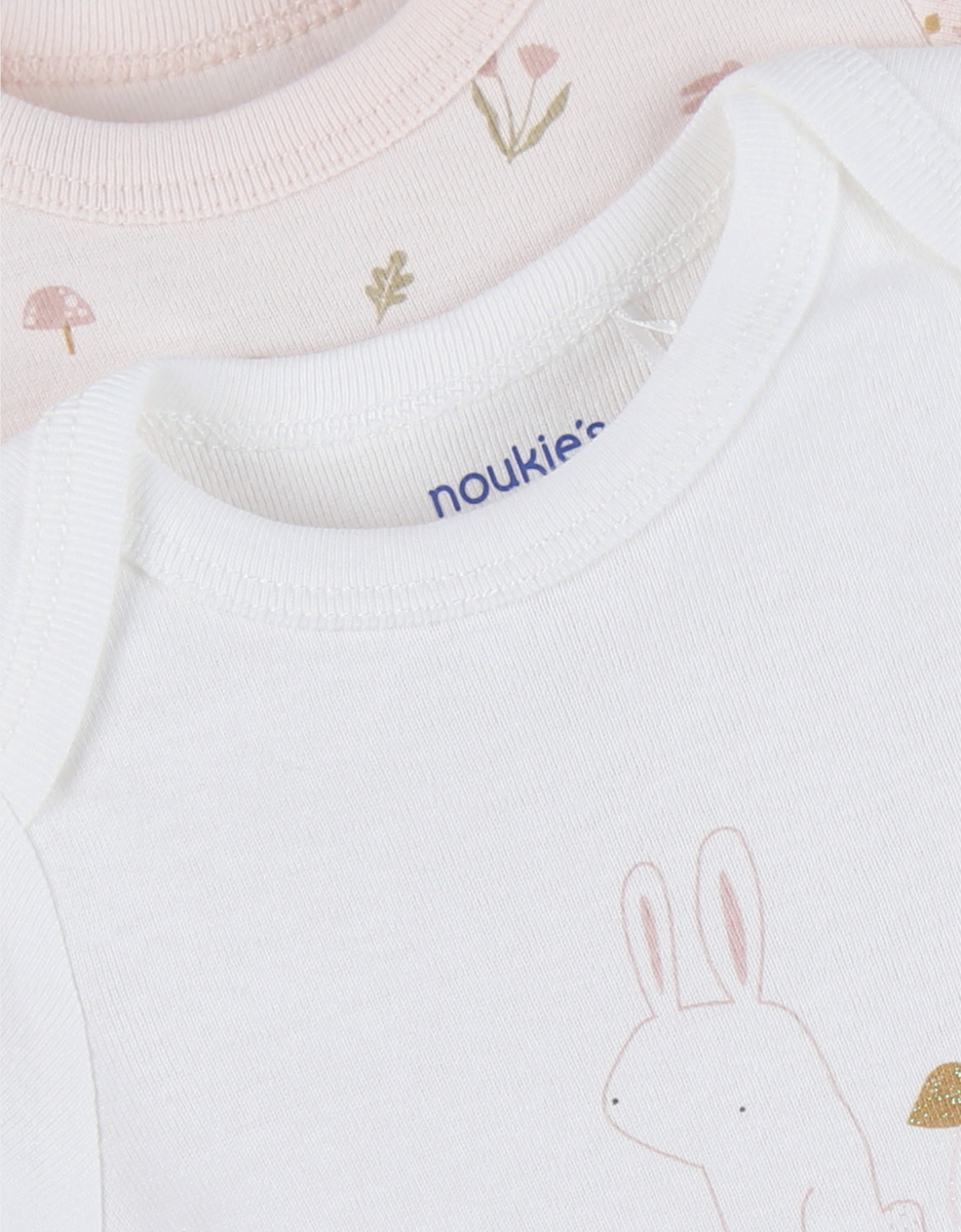 Set of 2 Bodysuits, Cotton