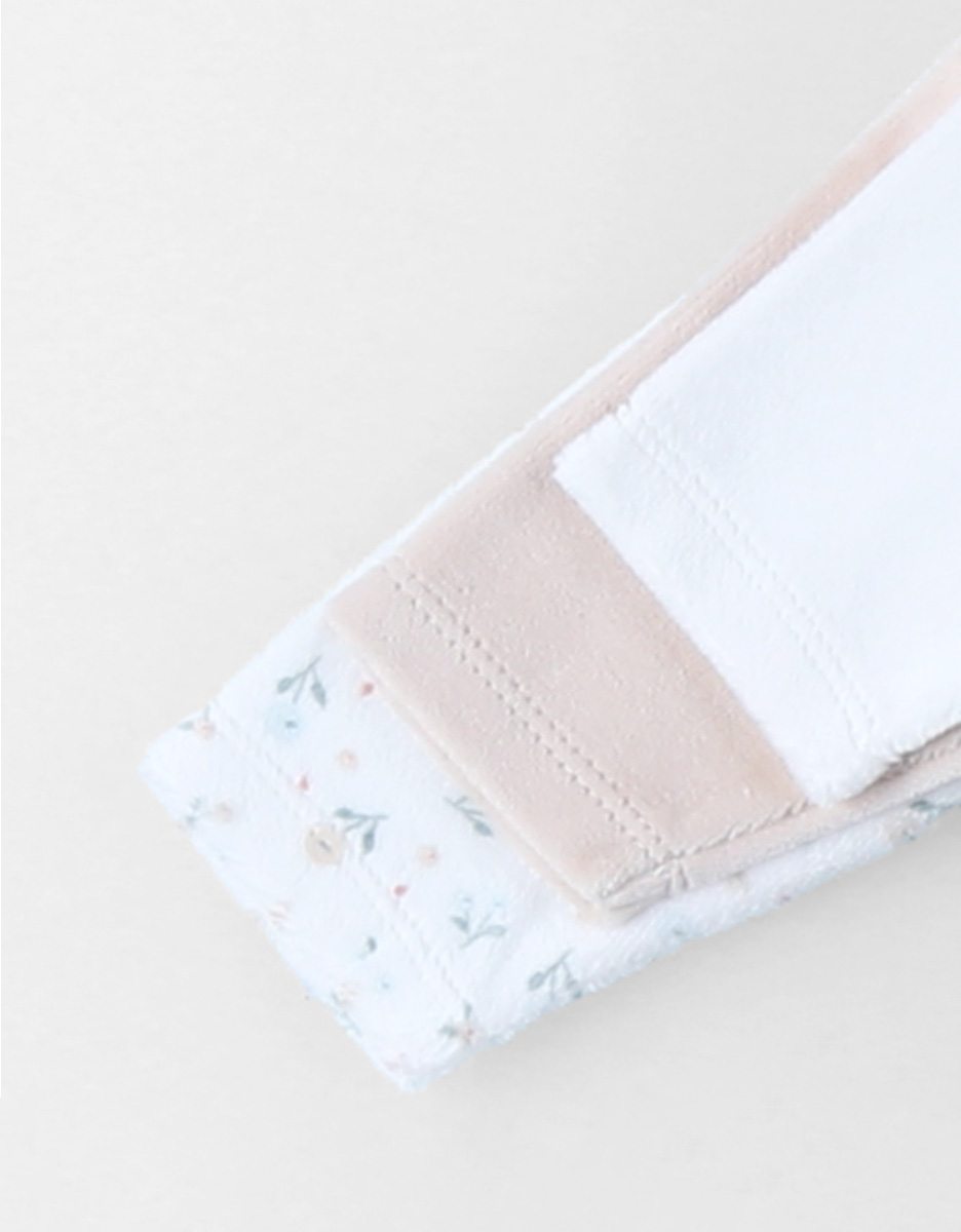 Pack of 3 Baby Pyjamas in Velvet