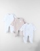 Pack of 3 Baby Pyjamas in Velvet