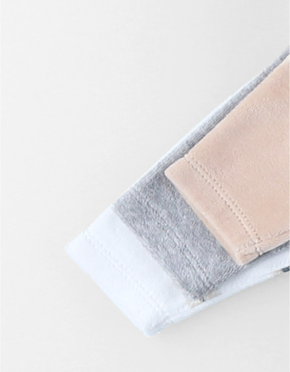 Pack of 3 Baby Pyjamas in Velvet