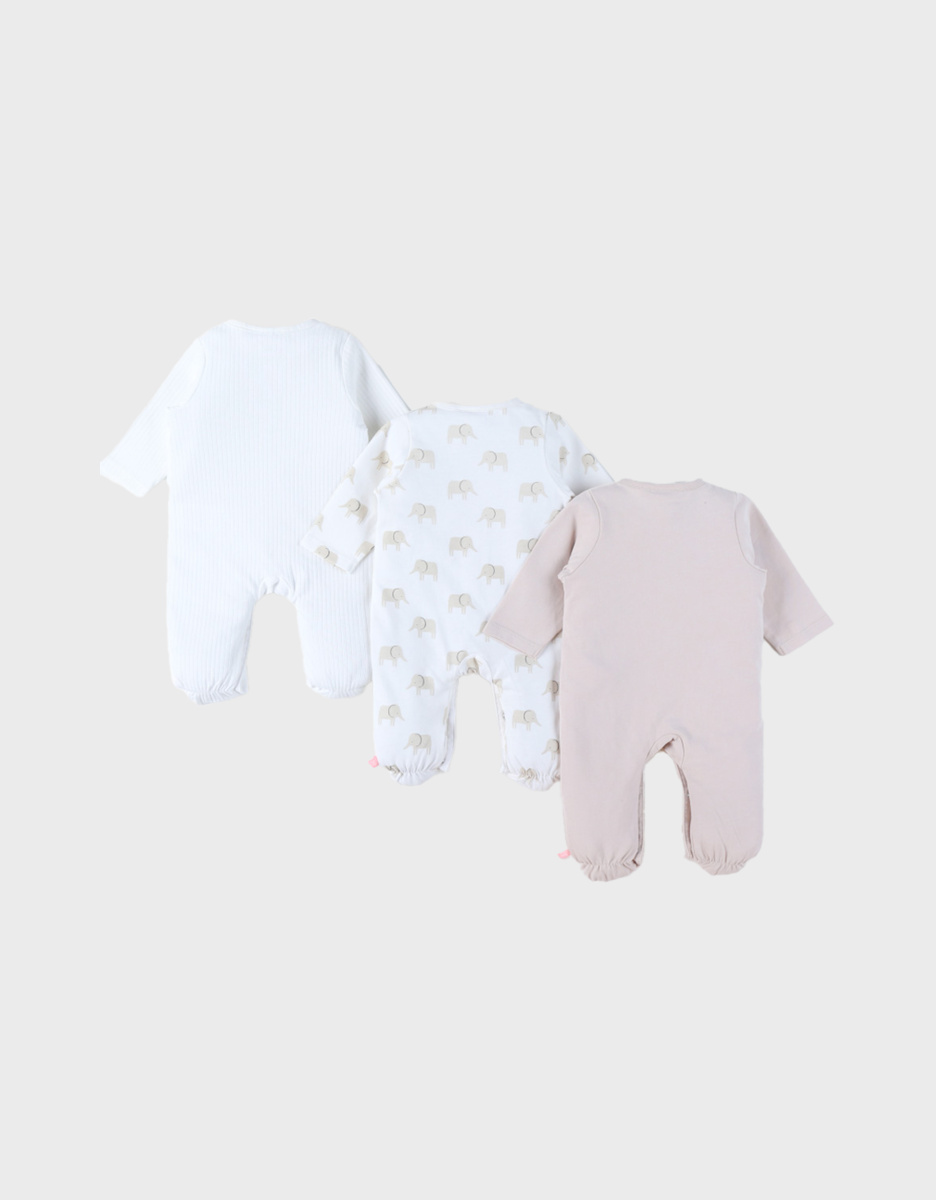 Pack of 3 Baby Pyjamas, Jersey