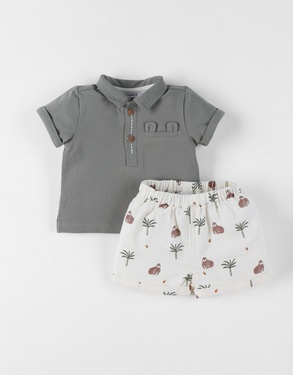 Set Polo with shorts, Cotton