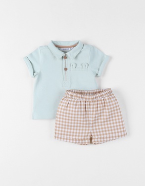 Set Polo met Short, Katoen