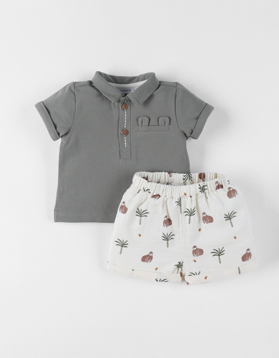 Set Polo avec short, Coton