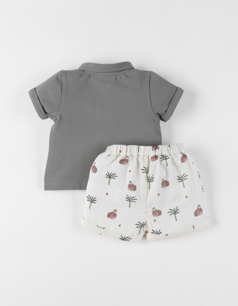 Set Polo avec short, Coton