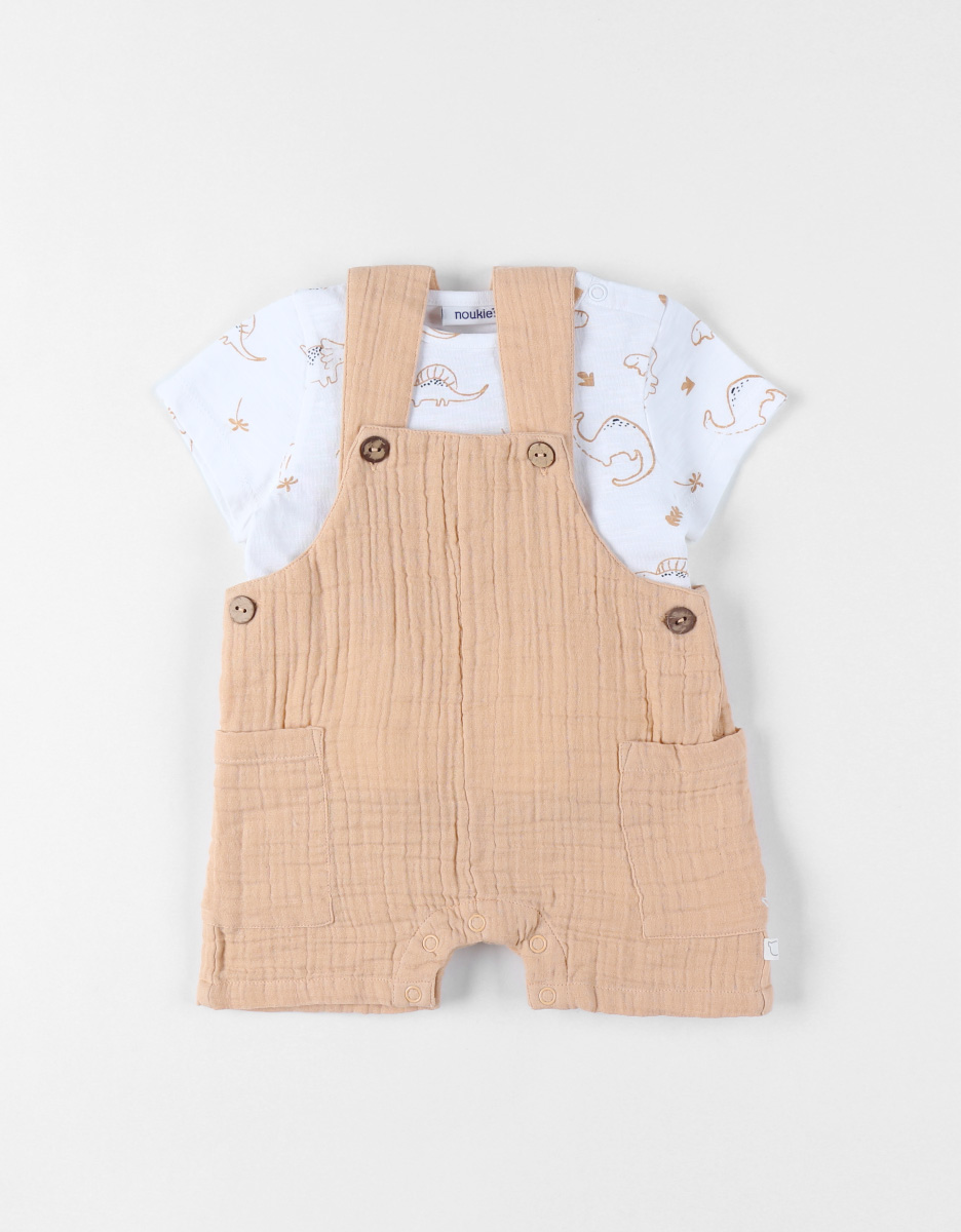 Set Salopette avec T-shirt, Coton