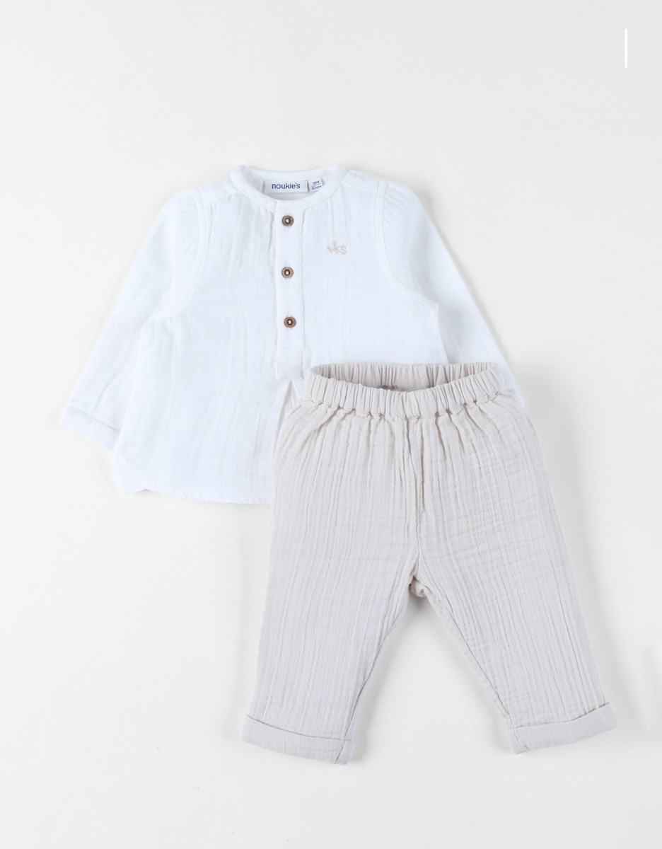 Set Shirt and Pants, Cotton Muslin