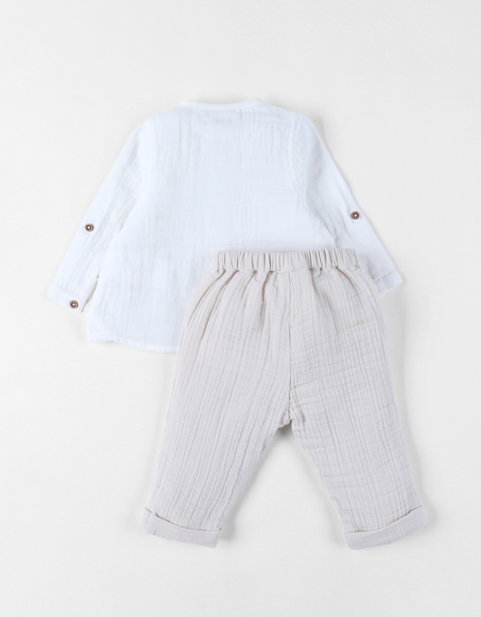 Set Shirt and Pants, Cotton Muslin